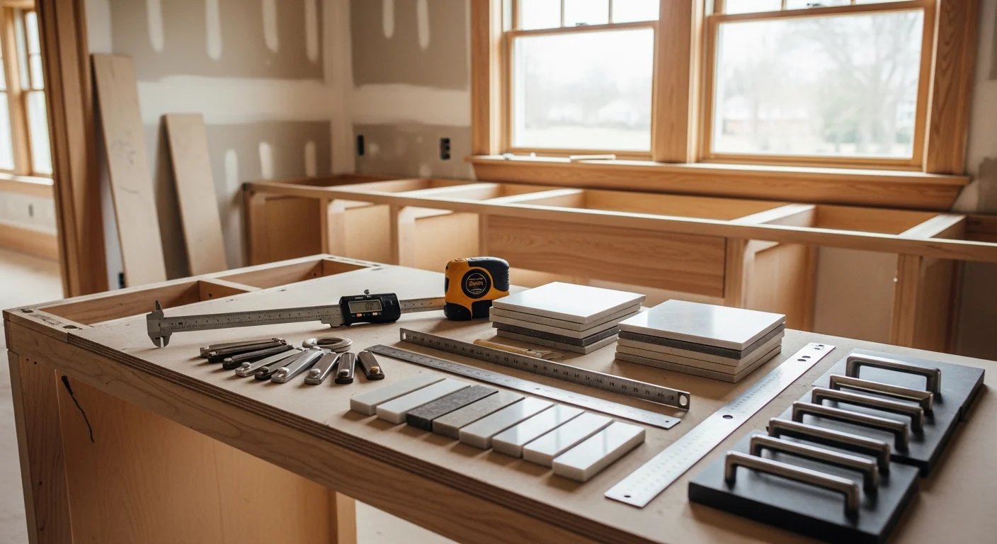 Renovated kitchen interior in a Chagrin Falls, Ohio home featuring custom cabinetry, updated countertops, and an improved layout. The space reflects a design-build renovation by Capozzi Design Build tailored to the home's existing structure.